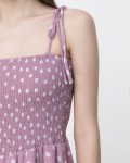 SIXDO Polka Dot Spaghetti Strap Maxi Chiffon Dress